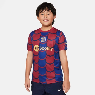 FC Barcelona Academy Pro Big Kids' Nike Dri-FIT Soccer Pre-Match Top