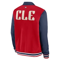 Cleveland Guardians Authentic Collection City Connect Game Time Men's Nike MLB Full-Zip Bomber Jacket