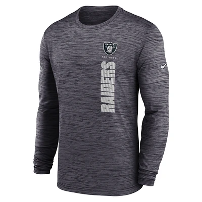 Las Vegas Raiders Sideline Velocity Men's Nike Dri-FIT NFL Long-Sleeve T-Shirt