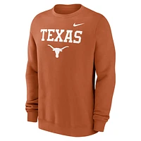 Texas Longhorns Primetime Primary Stack Men's Nike College Pullover Crew