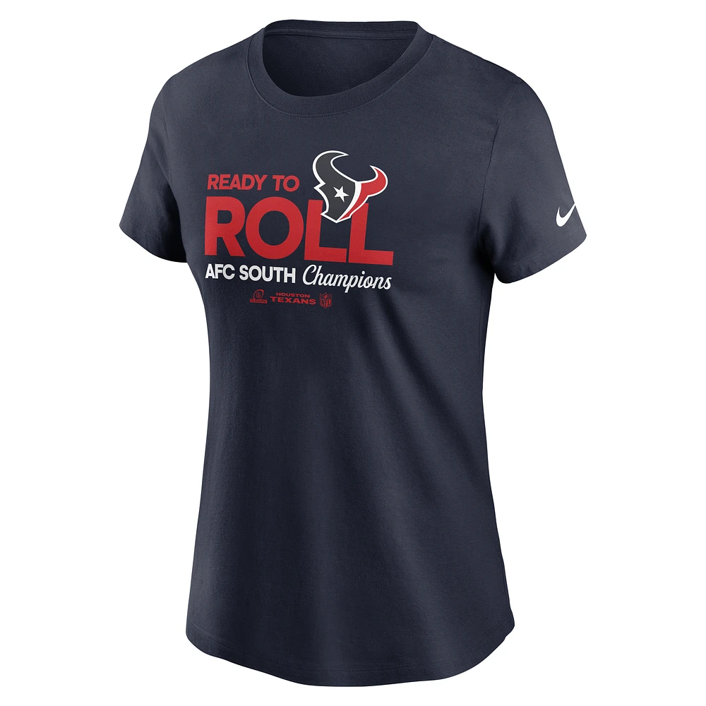 Houston Texans 2024 AFC South Champions Trophy Collection Women's Nike NFL T-Shirt