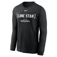 Texas Rangers Fashion Men's Nike MLB Long-Sleeve T-Shirt