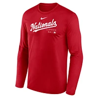 Washington Nationals Authentic Collection Practice Men's Nike Dri-FIT MLB Long-Sleeve T-Shirt