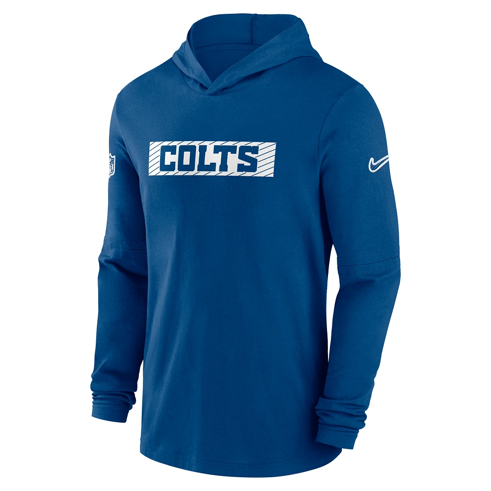 Indianapolis Colts Sideline Men's Nike Dri-FIT NFL Long-Sleeve Hooded Top