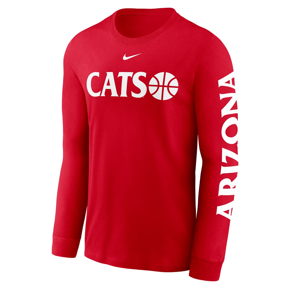 Arizona Wildcats Basketball Icon Men's Nike College Long-Sleeve T-Shirt