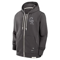 Colorado Rockies Travel Player Men's Nike Dri-FIT MLB Full-Zip Hoodie