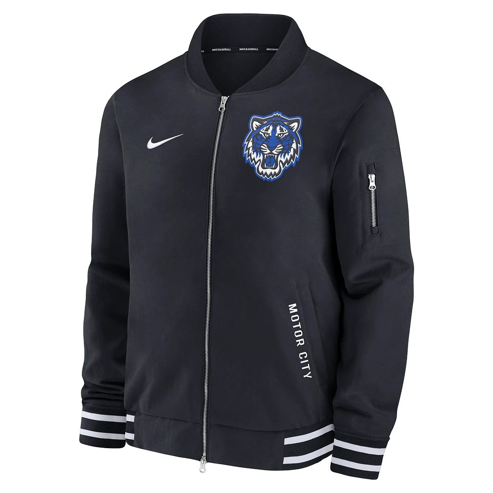 Detroit Tigers Authentic Collection City Connect Men's Nike MLB Full-Zip Bomber Jacket
