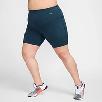 Nike Universa Women's Medium-Support High-Waisted 8" Biker Shorts with Pockets (Plus Size)