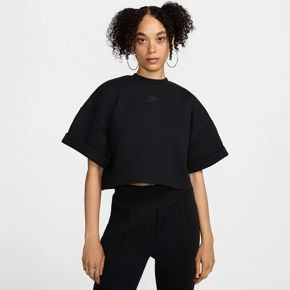 Nike Sportswear Tech Fleece Women's Oversized Short-Sleeve Cropped Top