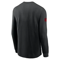 San Francisco 49ers Sideline Team Issue Men's Nike Dri-FIT NFL Long-Sleeve T-Shirt