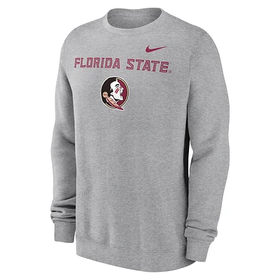 Florida State Seminoles Primetime Primary Stack Men's Nike College Pullover Crew