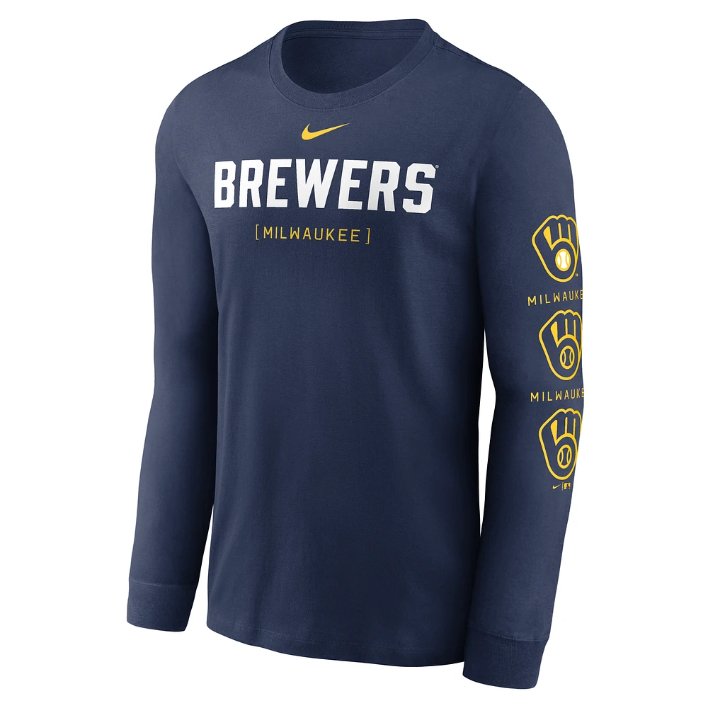 Milwaukee Brewers Repeater Men's Nike MLB Long-Sleeve T-Shirt