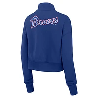 Atlanta Braves Cooperstown Phoenix Women's Nike MLB Cropped 1/2-Zip Crew