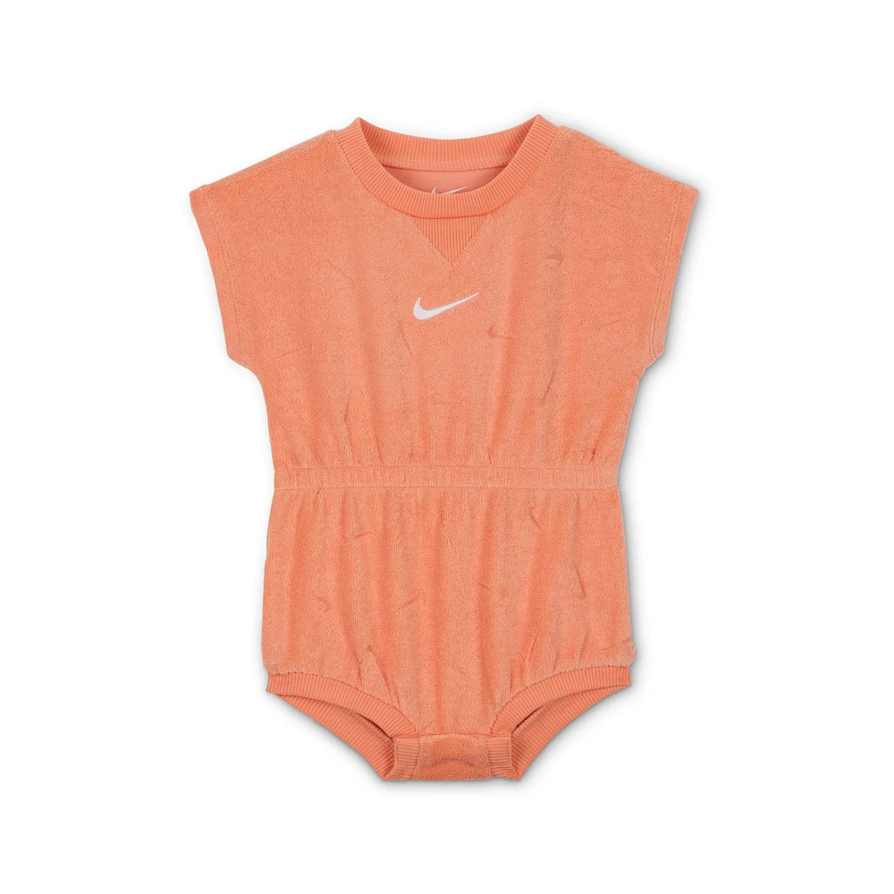 Nike Essentials Baby (0-9M) Jacquard Towel Terry Romper