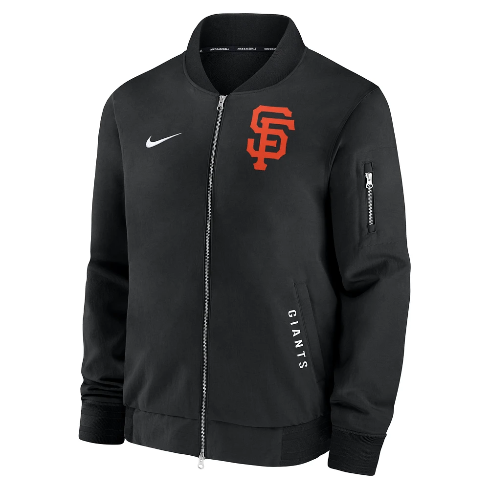 San Francisco Giants Authentic Collection Dugout Men's Nike MLB Full-Zip Bomber Jacket