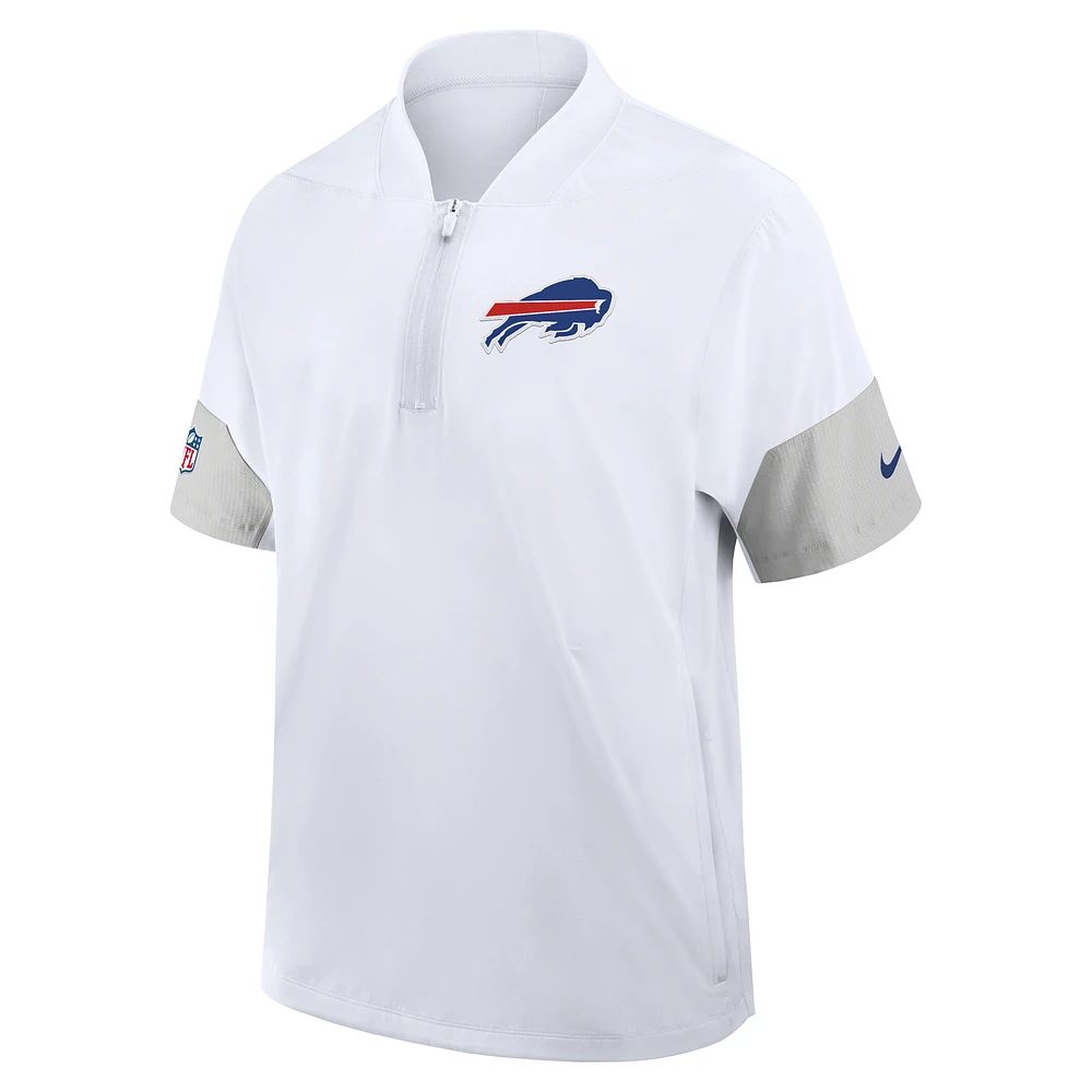 Buffalo Bills Sideline Coach Men's Nike NFL 1/2-Zip Short-Sleeve Jacket