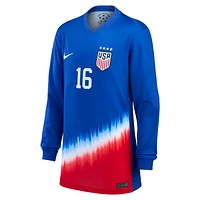 Rose Lavelle USWNT 2024 Stadium Away Big Kids' Nike Dri-FIT Long-Sleeve Soccer Jersey