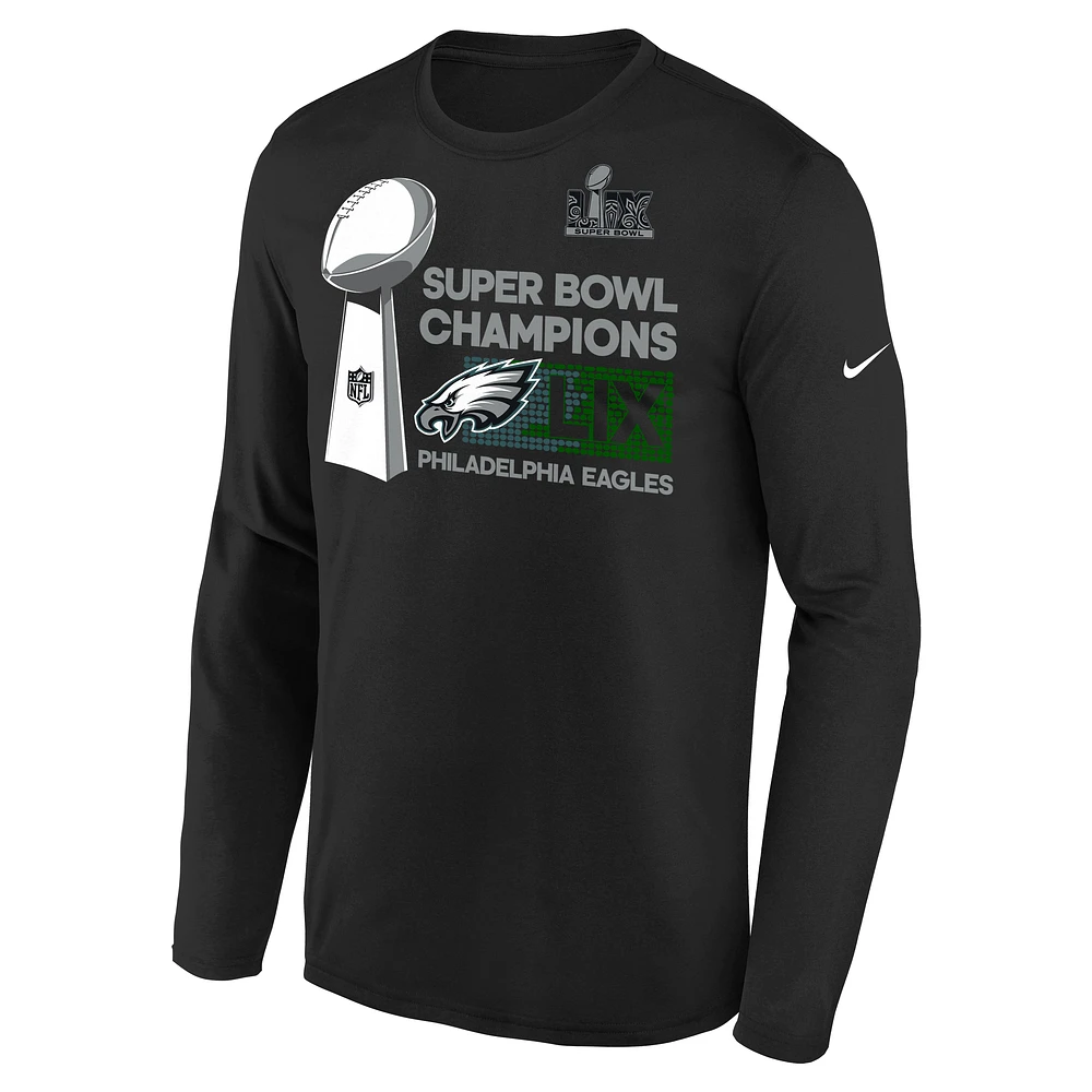 Philadelphia Eagles Super Bowl LIX Champions Trophy Collection Big Kids' Nike NFL Long-Sleeve T-Shirt