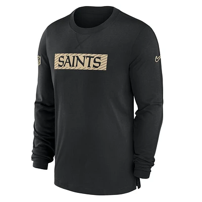 New Orleans Saints Sideline Player Team Issue Men’s Nike Dri-FIT Long-Sleeve Top