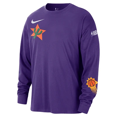 Phoenix Suns Courtside City Edition Men's Nike NBA Max90 Long-Sleeve T-Shirt