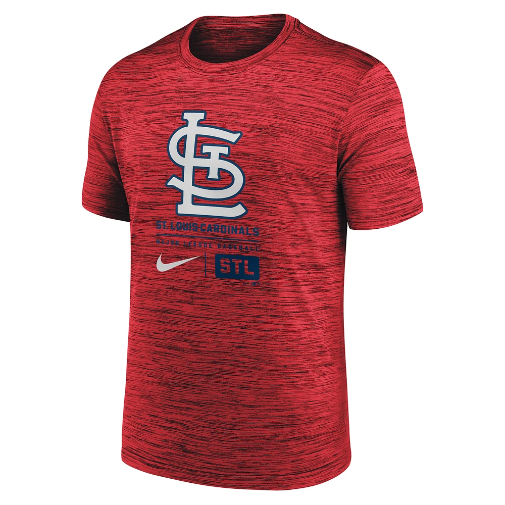 St. Louis Cardinals Large Logo Velocity Men's Nike MLB T-Shirt