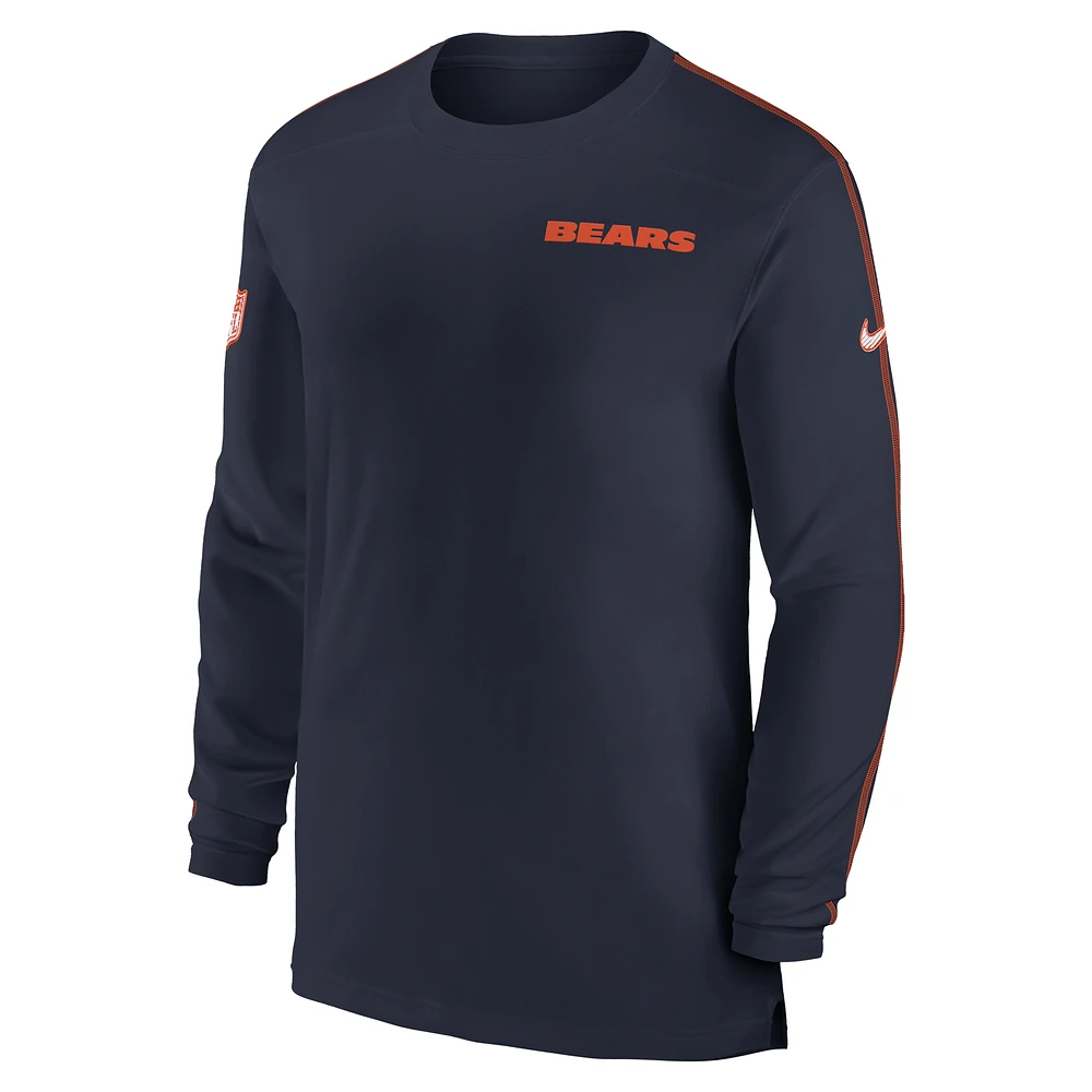 Chicago Bears Sideline Coach Men's Nike Dri-FIT NFL Long-Sleeve Top