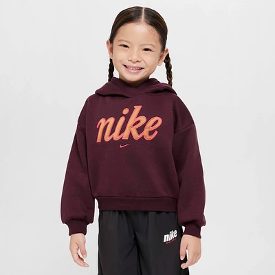 Nike Sportswear Club Little Kids' Fleece Boxy Graphic Pullover Hoodie