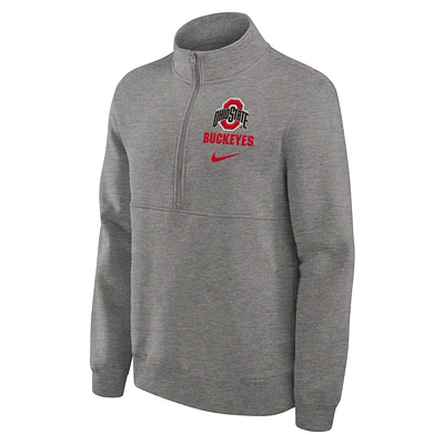 Ohio State Buckeyes Primetime Club Men's Nike College 1/2-Zip Crew