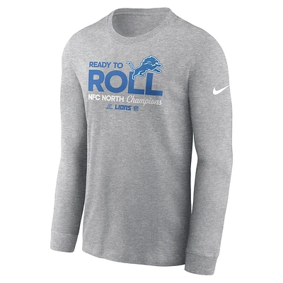 Detroit Lions 2024 NFC North Champions Trophy Collection Men's Nike NFL Long-Sleeve T-Shirt