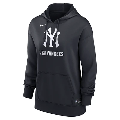 New York Yankees Authentic Collection Women's Nike Therma MLB Pullover Hoodie