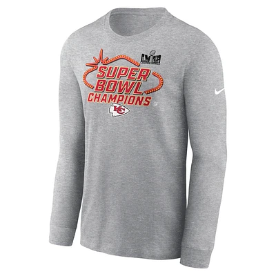 Kansas City Chiefs Super Bowl LVIII Champions Trophy Collection Men's Nike NFL Long-Sleeve T-Shirt