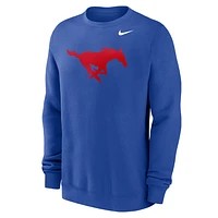 SMU Club Men's Nike College Fleece Crew-Neck Sweatshirt