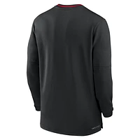 Ohio State Buckeyes Sideline Coach Men's Nike Dri-FIT College 1/2-Zip Long-Sleeve Top