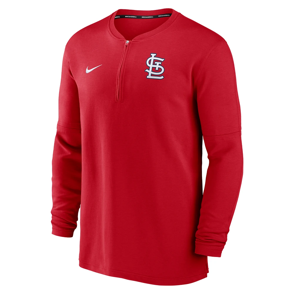 St. Louis Cardinals Authentic Collection Game Time Men's Nike Dri-FIT MLB 1/2-Zip Long-Sleeve Top