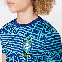 Brazil Academy Pro Big Kids' Nike Dri-FIT Soccer Pre-Match Short-Sleeve Top