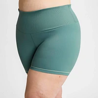 Nike One Rib Women's High-Waisted 5" Biker Shorts (Plus Size)