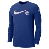 Philadelphia 76ers Swoosh Essential Men's Nike NBA Long-Sleeve T-Shirt