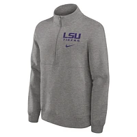 LSU Tigers Primetime Club Men's Nike College 1/2-Zip Crew