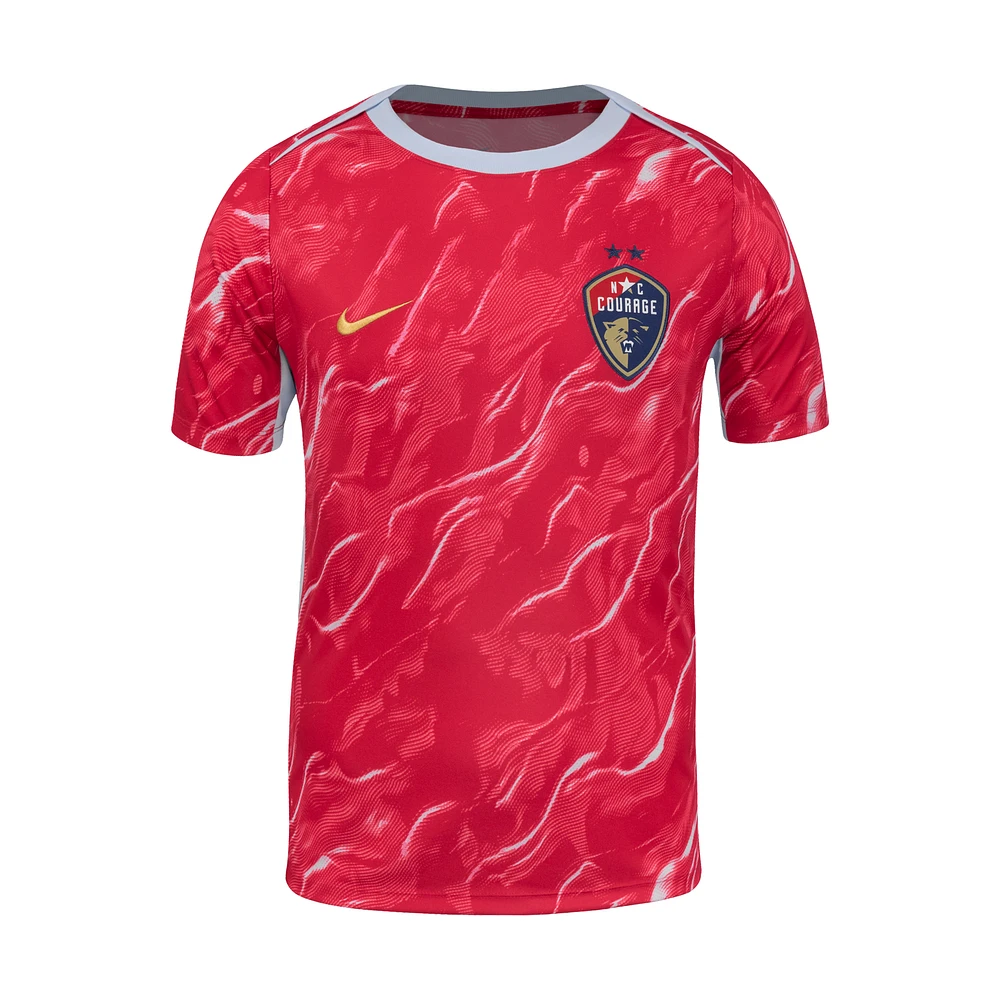 North Carolina Courage 2025 Men's Nike NWSL Short-Sleeve Pre-Match Top