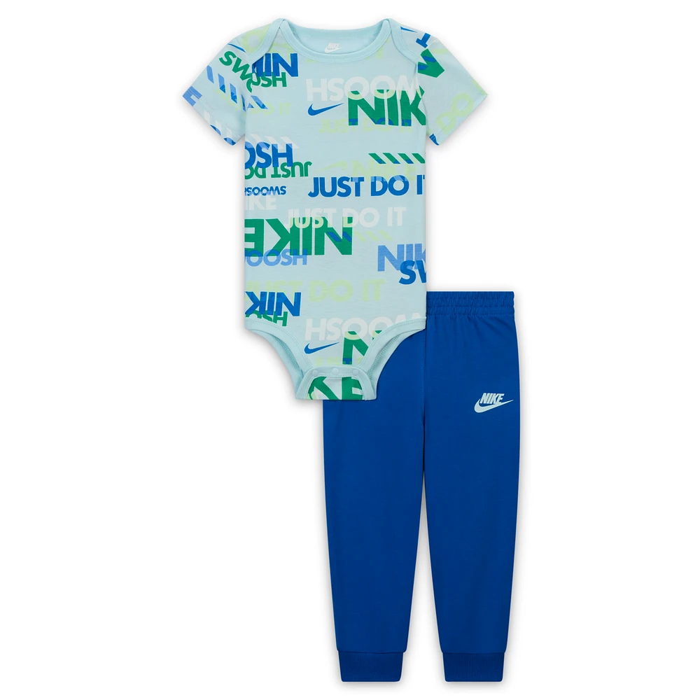 Nike Sportswear Playful Exploration Baby (12-24M) Printed Bodysuit and Pants Set