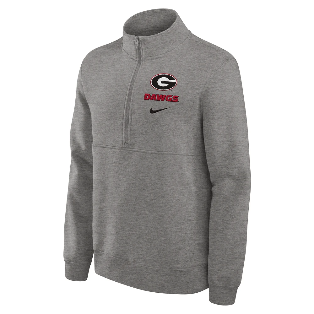 Georgia Bulldogs Primetime Club Men's Nike College 1/2-Zip Crew