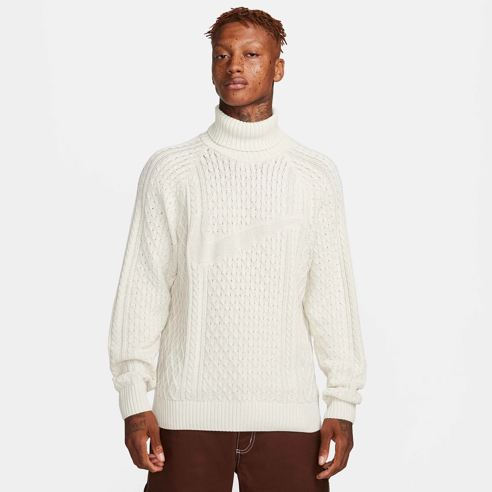 Nike Life Men's Cable Knit Turtleneck Sweater