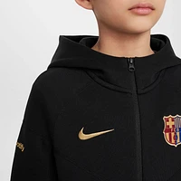 FC Barcelona Tech Fleece Big Kids' (Boys') Nike Soccer Full-Zip Hoodie