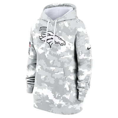 Denver Broncos Salute to Service Primary Edge Club Women's Nike NFL Pullover Hoodie