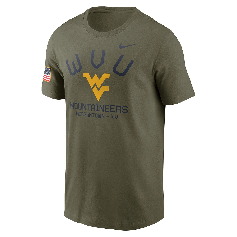 West Virginia Mountaineers Military Appreciation Team Issue Men's Nike Dri-FIT College T-Shirt