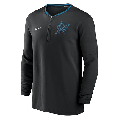 Miami Marlins Authentic Collection Men's Nike Dri-FIT MLB 1/2-Zip Long-Sleeve Top