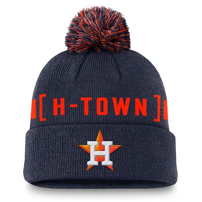 Houston Astros Hometown Peak Men's Nike MLB Cuffed Pom Beanie