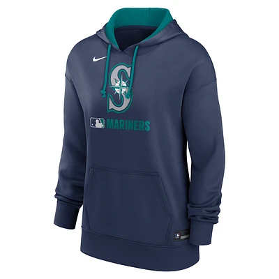 Seattle Mariners Authentic Collection Women's Nike Therma MLB Pullover Hoodie