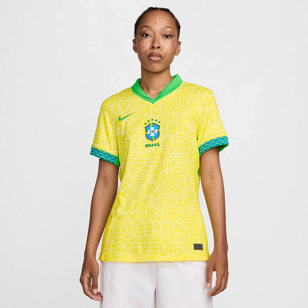 Brazil 2024 Stadium Home Women's Nike Dri-FIT Soccer Replica Jersey