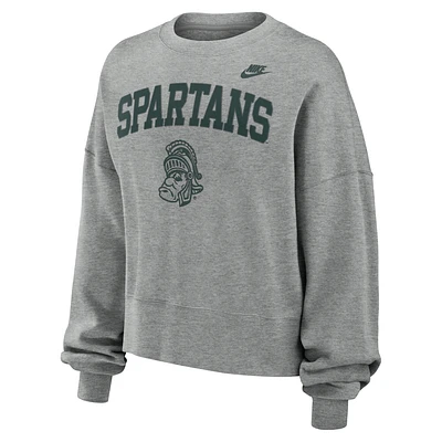 Michigan State Spartans Legacy Classic Arch Women's Nike College Pullover Crew